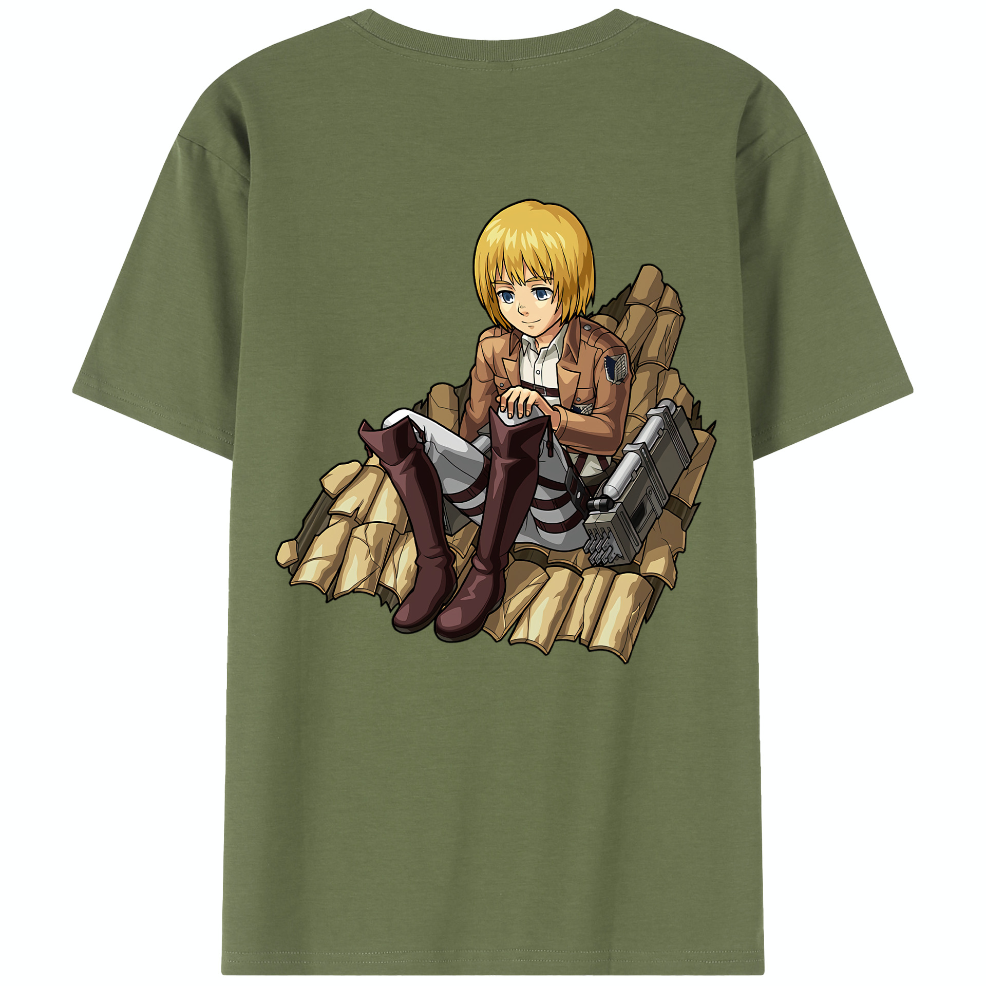 （画像用） 進撃の巨人 アルミン·アルレルト Attack on Titan Armin Arlert 綿100％半袖Tシャツ（背面プリント）